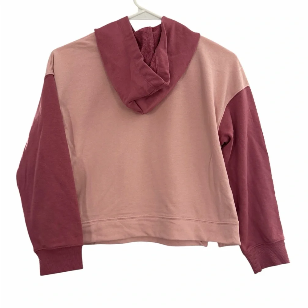 OLD NAVY GIRLS LARGE (10/12) PINK L O V E PULLOVER HOODIE NWOT PTP 18”
